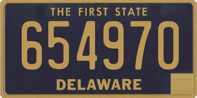 DE license plate 654970