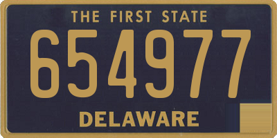 DE license plate 654977