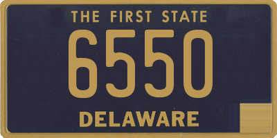 DE license plate 6550