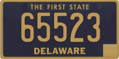 DE license plate 65523
