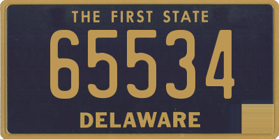 DE license plate 65534