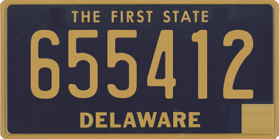 DE license plate 655412