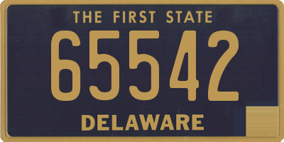 DE license plate 65542