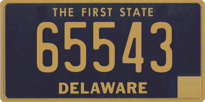DE license plate 65543
