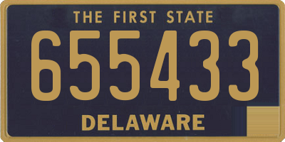 DE license plate 655433