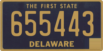 DE license plate 655443