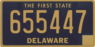 DE license plate 655447
