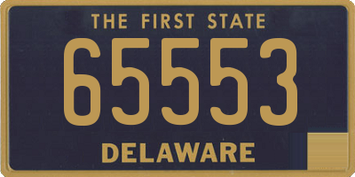 DE license plate 65553