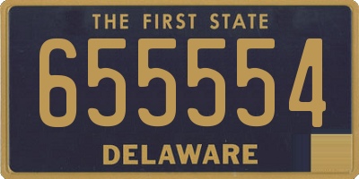 DE license plate 655554
