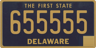 DE license plate 655555