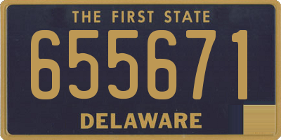 DE license plate 655671