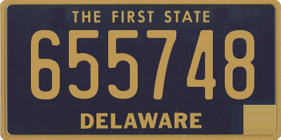 DE license plate 655748