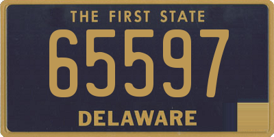 DE license plate 65597