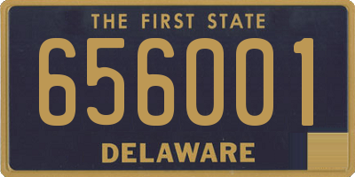 DE license plate 656001