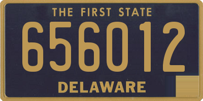 DE license plate 656012