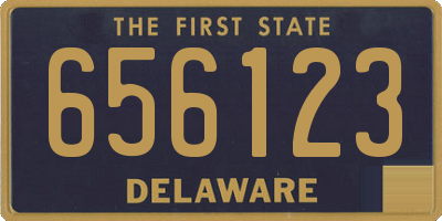 DE license plate 656123