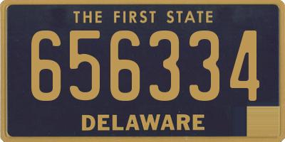 DE license plate 656334