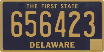 DE license plate 656423