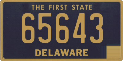 DE license plate 65643