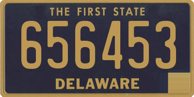 DE license plate 656453