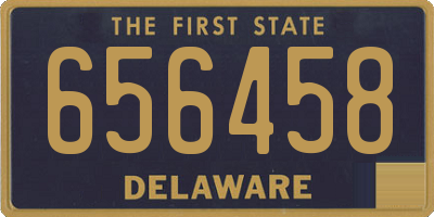 DE license plate 656458