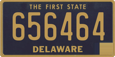DE license plate 656464