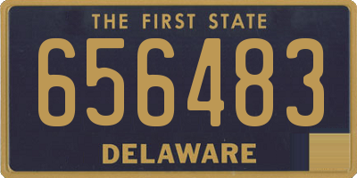 DE license plate 656483