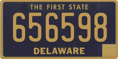 DE license plate 656598
