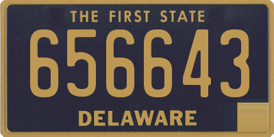 DE license plate 656643