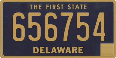 DE license plate 656754