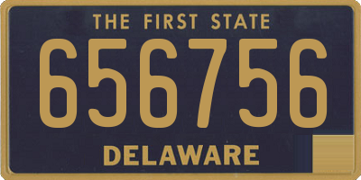 DE license plate 656756