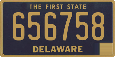 DE license plate 656758