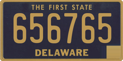 DE license plate 656765