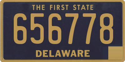 DE license plate 656778