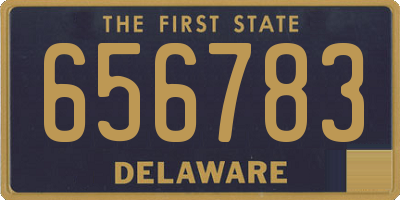 DE license plate 656783