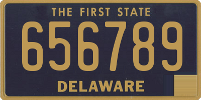DE license plate 656789