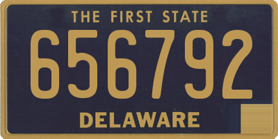 DE license plate 656792