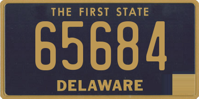 DE license plate 65684
