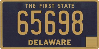 DE license plate 65698