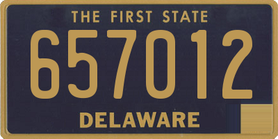 DE license plate 657012