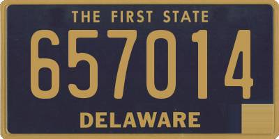 DE license plate 657014