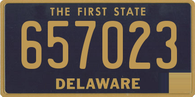 DE license plate 657023