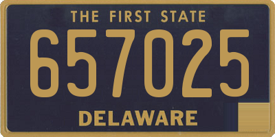 DE license plate 657025