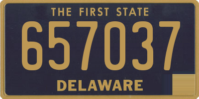 DE license plate 657037