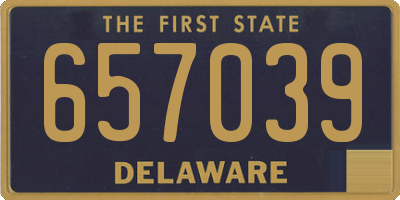 DE license plate 657039