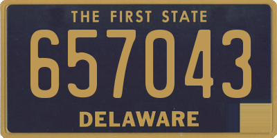 DE license plate 657043