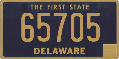 DE license plate 65705
