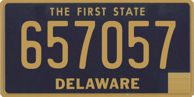 DE license plate 657057