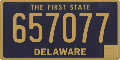DE license plate 657077