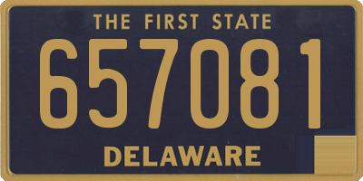 DE license plate 657081